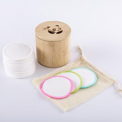 China Zero Waste Face Pads For All Types Reusable Organic Bamboo Face Pads Cotton Skin Face Pads Makeup Remover Pads For All Skin Types for sale