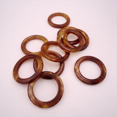 China Nickel Free Round Resin Plastic O Ring Buckle With Horn Colors for sale