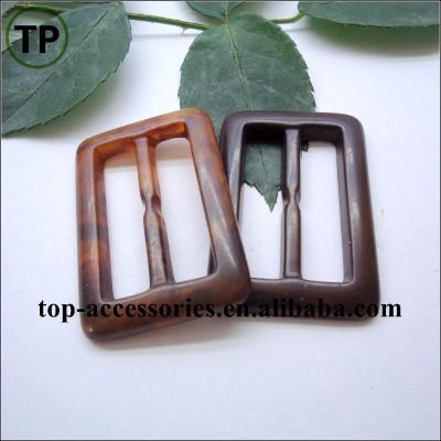 China Customized Dry Cleaning Tortoiseshell Square Plastic / Resin Belt Buckle for sale