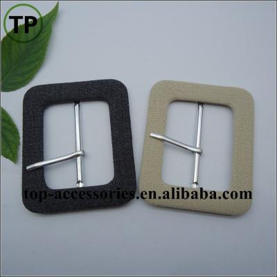 China Washable.eco-friendly.durable.attractive Pin fabric covered belt buckle/combination square button for lady dress for sale