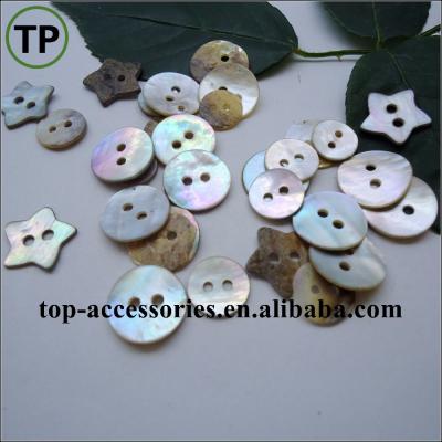 China Natural Material Dry Cleaning Star Shape Two Holes Shell Button For Kids Cloth for sale