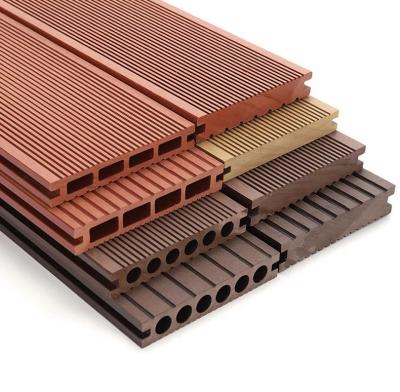 China Second generation traditional plastic wood exterior coextrusion flooring anti-cracking wpc swimming pool wood plastic flooring for sale