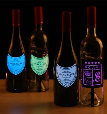 China Weddings wholesale 2021 new led sticky wine bottle label for wine bottle for sale