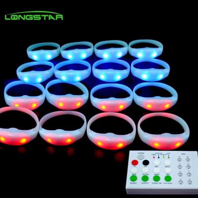 China Sound Trigger Wristband / Motion Sensor Led Wristband Hot Sale Custom LED Wristband Control DMX LED Light Wristband DMX Flashing Remote Radio Controlled for sale