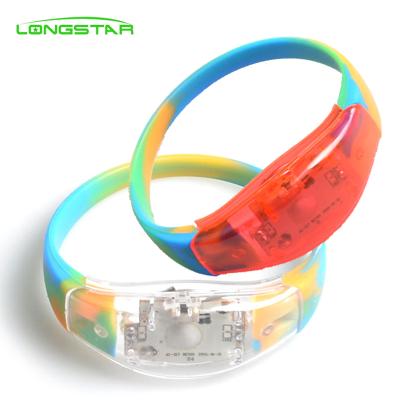 China Sound Trigger Wristband / Motion Sensor Led Wristband Glow LED Wristband Glow in the Dark Wristbands Toys For Kids Gifts for sale