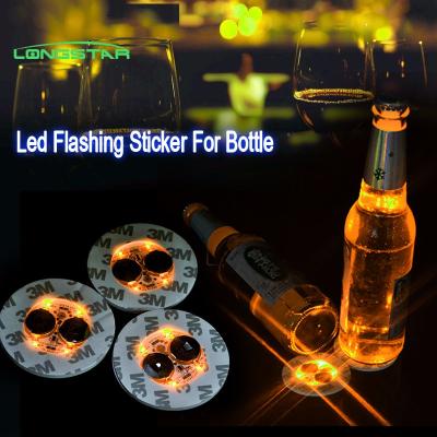 China 2021 hot sale EVA LED coaster sticker led bottle lighting coaster for champagne bottle or cup for sale