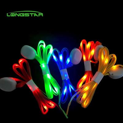 China Round Glowing Promotional Shoe Lace Up Led Lace Up Light for sale