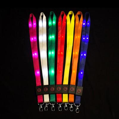 China Custom Logo Lanyards Made Flashlight Nylon LED Lanyard for sale