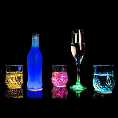 China New 2021 EVA Bar Party Light Up Led Purple Cup Lighting Coaster 3M Glue EVA Cup Sticker for sale