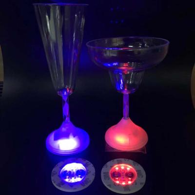 China EVA 6cm 3cm led sticker coaster light for bottle EVA LED coaster sticker led bottle sticker for sale