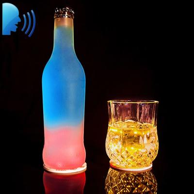 China EVA Sound Activated Cup Led Light Sticker Coaster for sale