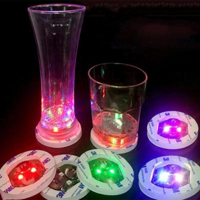 China Custom 3M Mini Night Light Night Light Support Logo RTS Illuminated Party Bar Order Drinks LED Coaster for sale