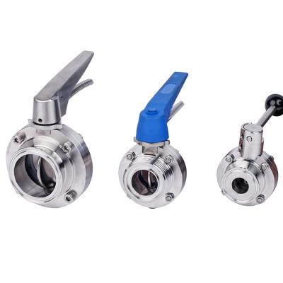 China General Price List Food Grade Butterfly Valves SS304 SS316L Sanitary Butterfly Valve for sale