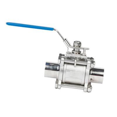 China General Sanitary Stainless Steel Ball Valve PTFE Flanged Connection Pneumatic Operated Ball Valve for sale