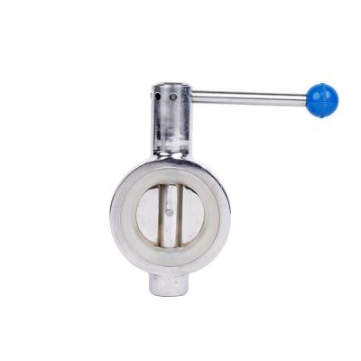 China Factory Price 304/316 Butterfly Valve Stainless Steel General Sanitary Butterfly Valve for sale