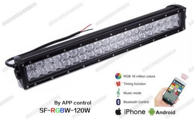 China Bluetooth Controlled Color Changing LED Light Bar , 21.5 Inch 120W RGB LED Light Bar for sale