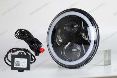 China 4X4 7 inch Jeep LED Headlights High low beam Halo RGB By Phone bluetooth for sale