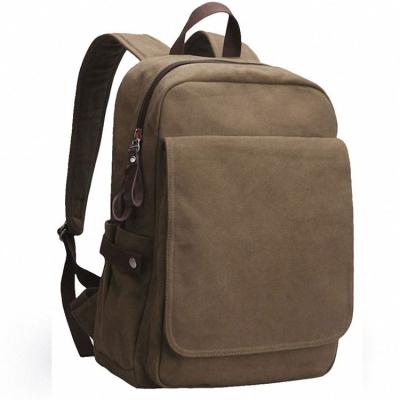 China Best Stylish College Students Eco-friendly Waterproof Slim Canvas Laptop Backpack Wholesale for sale