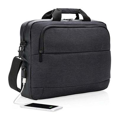 China Laptop bag with usb travel computer bags original custom 15.6 inch business briefcase laptop bag with usb for sale