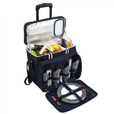 China Fashion waterproof outdoor picnic cooler bag on wheels, cooler bag with wheels for sale