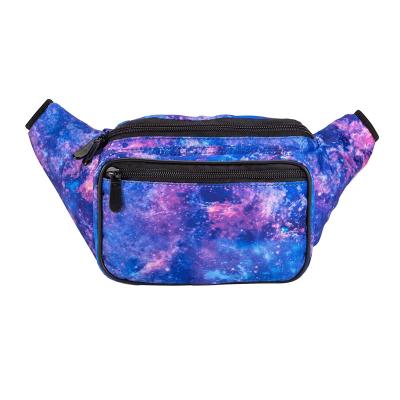 China Waterproof Running Water Proof Belt Kids Loung Bag Custom Logo Galaxy Pussy Pack Waist Bag for sale