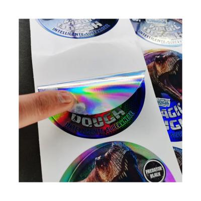 China Self Adhesive PVC Logo Hologram Vinyls Stickers Custom Made Private Label Cheap Waterproof for sale