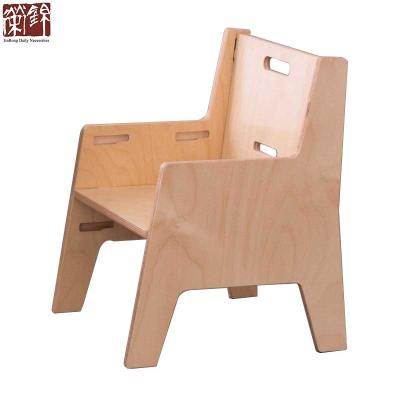 China Birch Plywood Flat Packed Children Furniture Birch Plywood Children Sneak Adjustable Montessori Weaning Chair for sale