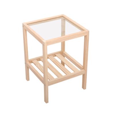 China Multi Functional Narrow Wooden Nightstand Rack Unit Shelving Corner Storage Rack for sale