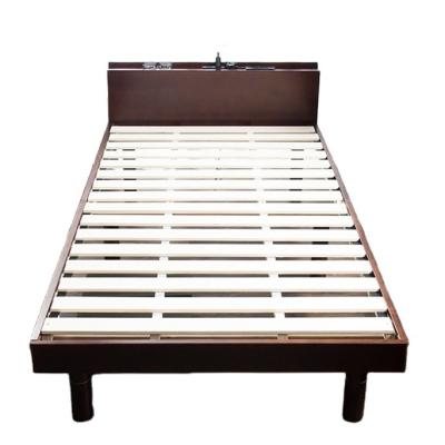 China Contemporary Low Height Single Bed Solid Wood Plank Bed Single Beds For Sale for sale