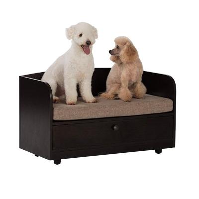 China Cute Craft Sustainable Comfy Pet Beds And Strong Pet Couch Comfy Pet Bed With Storage Drawer for sale