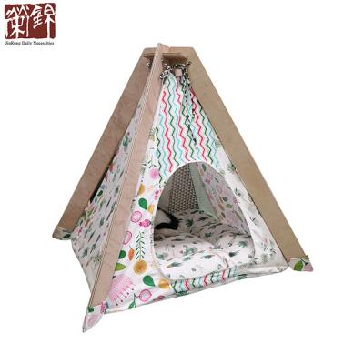 China Wholesale Viable Warm Comfortable Soft Portable Dog Cat Bed House Tent Fordable Pop Up Teepee Pet Tent For Dog Cat for sale