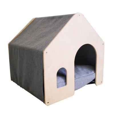 China Sustainable wooden pet house ready to ship small kennel for sale