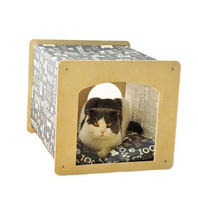 China Breathable Design Nice Wooden Cat House Ready To Ship for sale