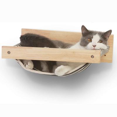 China Sustainable Cat Hammock Bed With Cushion Easy To Collect Pet Cat Hammock Bed for sale