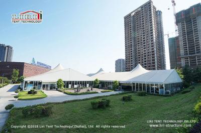 China The High Peak Mixed Aluminum Tent With Glass Walls For High- Class Events for sale