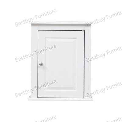 China Wooden Wall Bathroom Shelves Bathroom Furniture Modern Wood Storage Closet Cabinet for sale