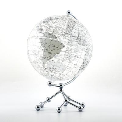 China Soft Rotating Best Selling OEM Plastic White Political Quality Large World Map 8inch World Color Globes World Globe for sale