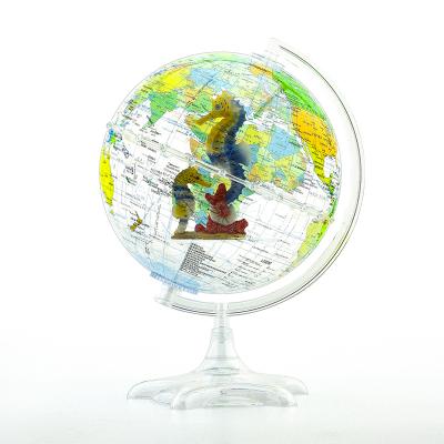 China DIY 8inch Universal Geography Globe Toys Globe Educational World Map Globe With Bow And Plastic Base for sale