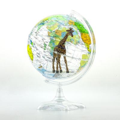 China Creative Clear Luminous Printing World Map 20cm Map Educational Globe For Children for sale