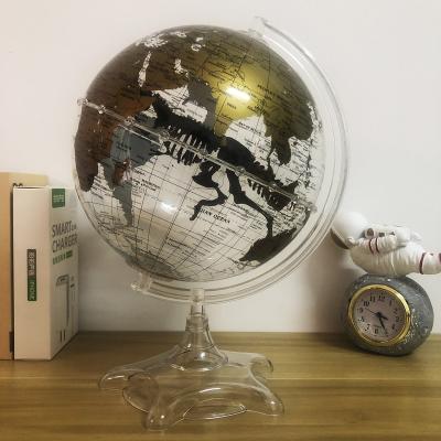 China New DIY Interactive Plastic Earth World Globe with Spiral Base for Parent-child Geographical Teaching for sale