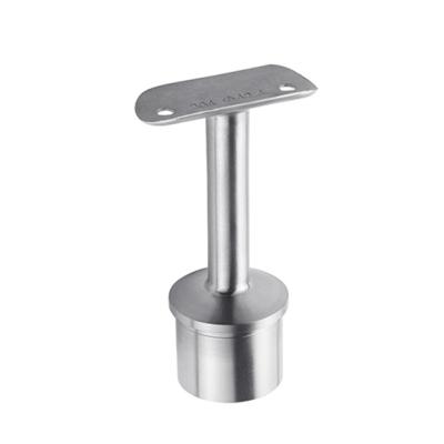 China Modern Round Stainless Steel Tube Bracket Round Railing Bracket Top Mounted Handrail Bracket for sale