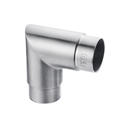 China Modern Modern Handrail Fittings 304 Satin Finish 316 Stainless Steel Handrail Connector For Round Pipe for sale