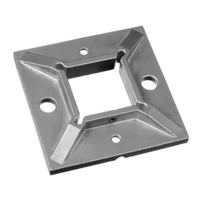 China Modern High Quality Stainless Steel Railing Fencing Fittings Round Tube Base Plate Floor Flange for sale