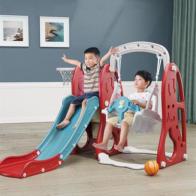 China Wholesale China Supplier UV Resistance HDPE Slide Kids Children Plastic 3 in 1 Slide and Swing Toddler Play Set for sale