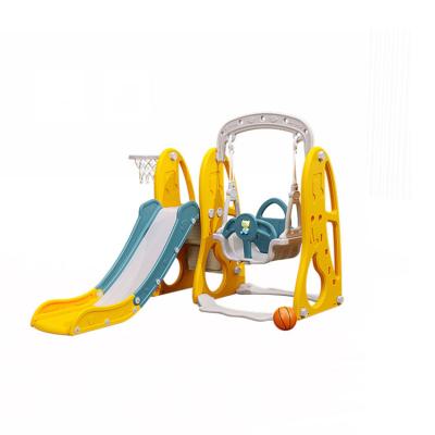 China Factory Sale Widely Used PE Red Yellow Slide With Swings Kids Indoor Slide With Swing 1set for sale