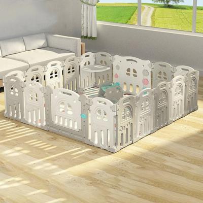 China Modern Multifunctional White Color Baby Playpen Fence Safety Foldable Baby Playpen Kids for sale