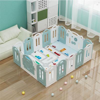 China Quality Guarantee Kids Modern White Yellow Plastic Baby Playpen Square Foldable Baby Playpen for sale