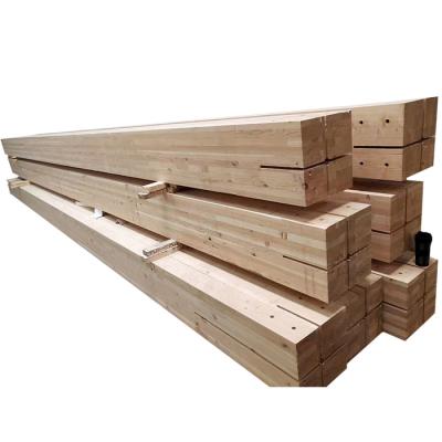 China Heat Insulation Factory Custom H Beam Wood Drying Spruce Modular Barn Wood Beams Ceiling for sale