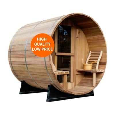 China Mini Sauna Steam Room Canadian Outdoor Cedar Wooden Infrared Sauna Room Computer Red Control Panel for sale