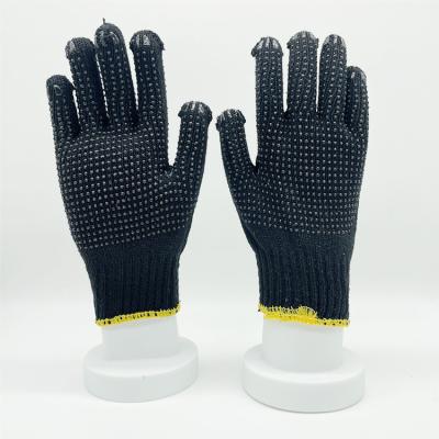 China Wholesale Safety Breathable PVC Anti-Slip Slip Resistant Dotted Knitted Cotton Work Gloves for sale